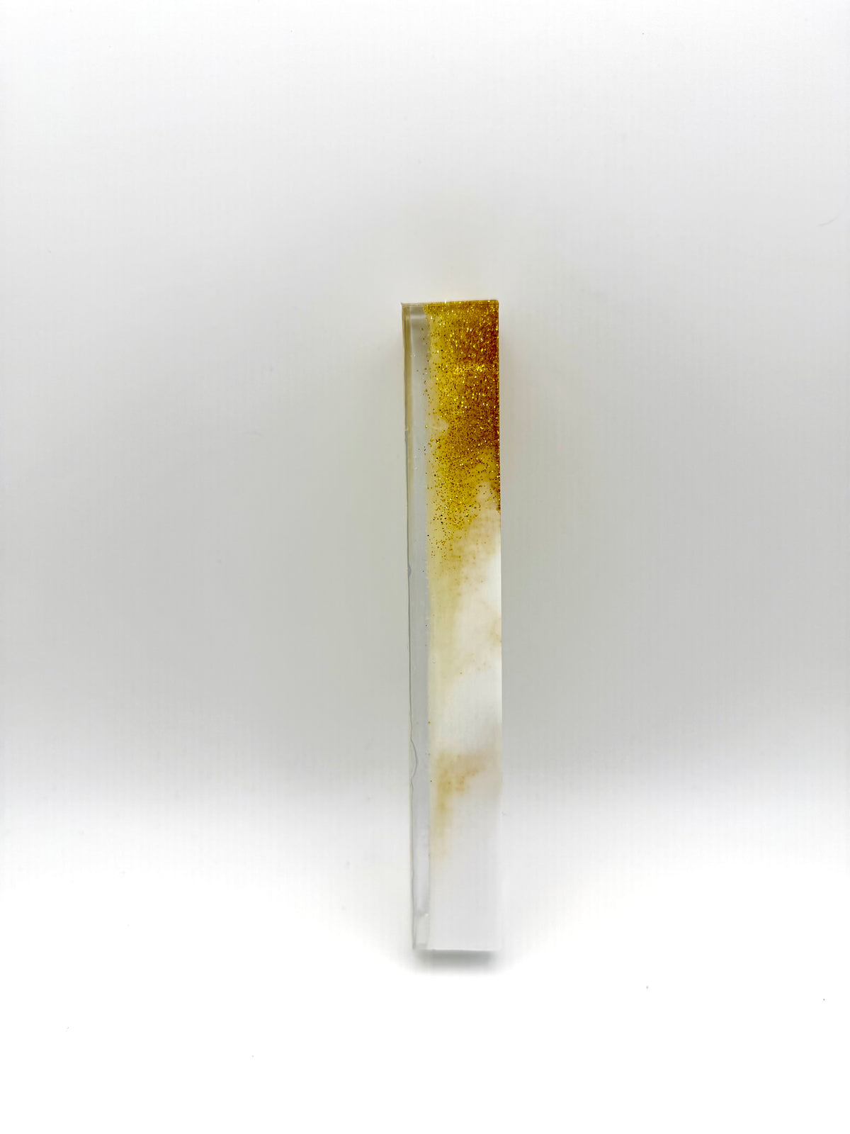 Gold & White Marble Mezuzah