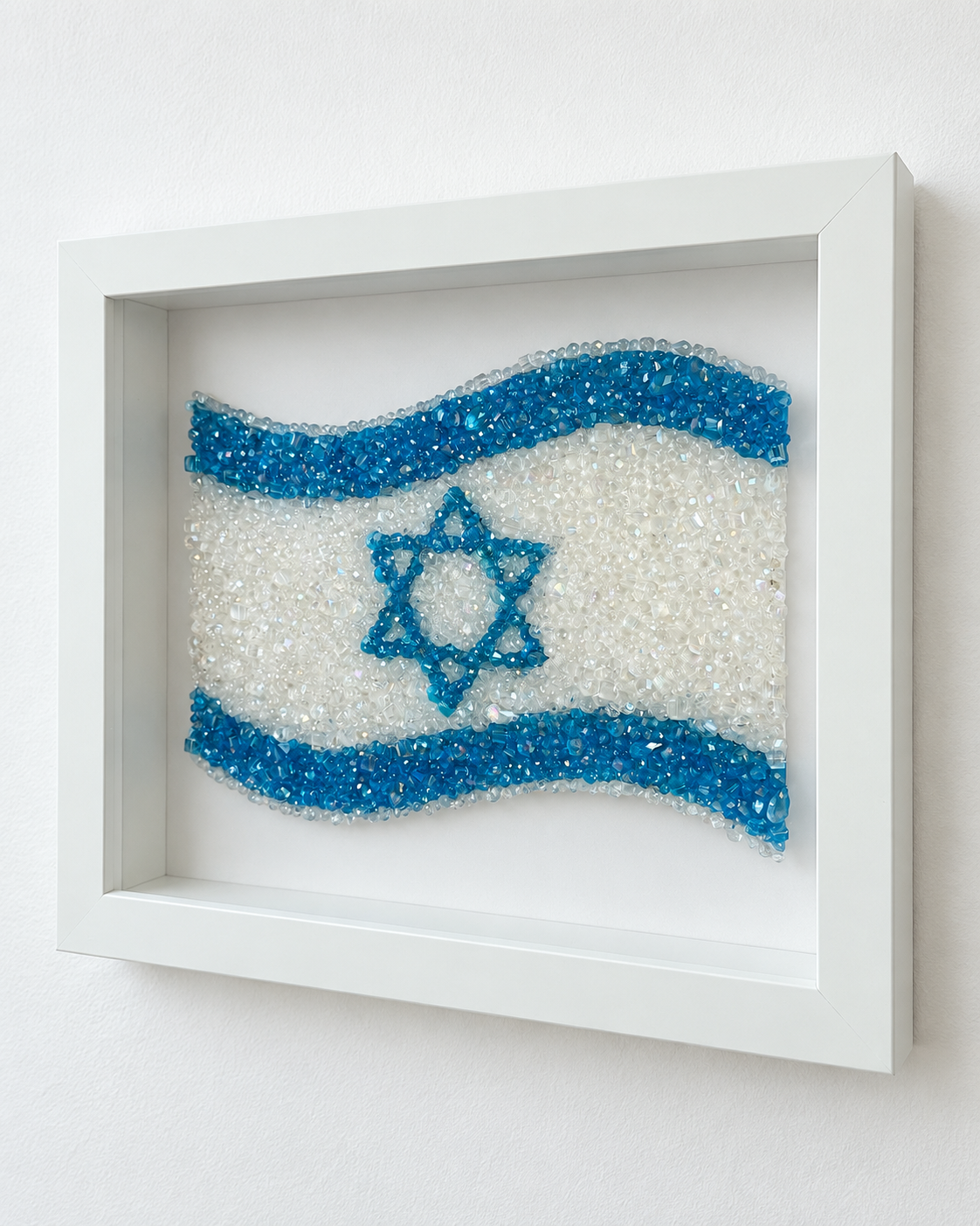Israeli Flag Beaded Wall Art