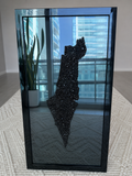Black Crystal Beaded Israel Map