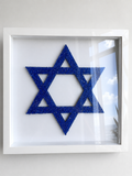 Star of David Glass Beaded Wall Art 18” x 18”