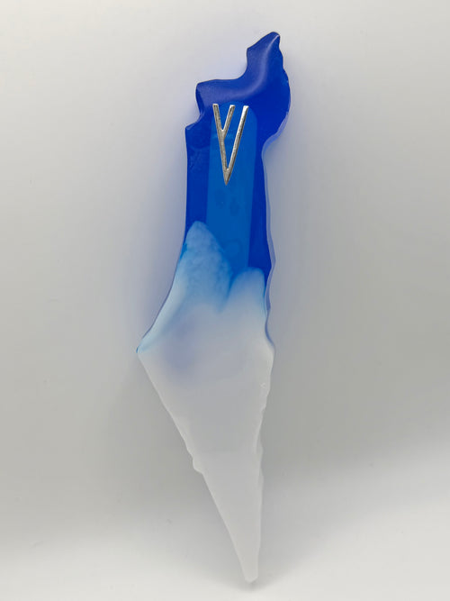 Blue & White Israel Mezuzah
