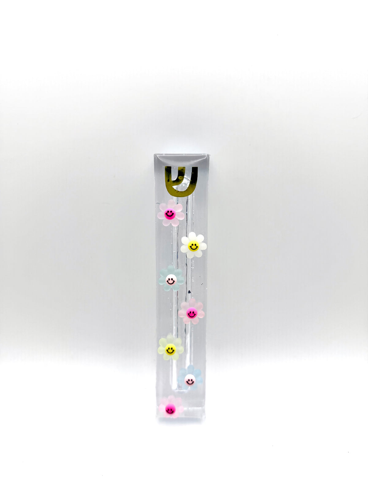 Flower Smiley Face Mezuzah