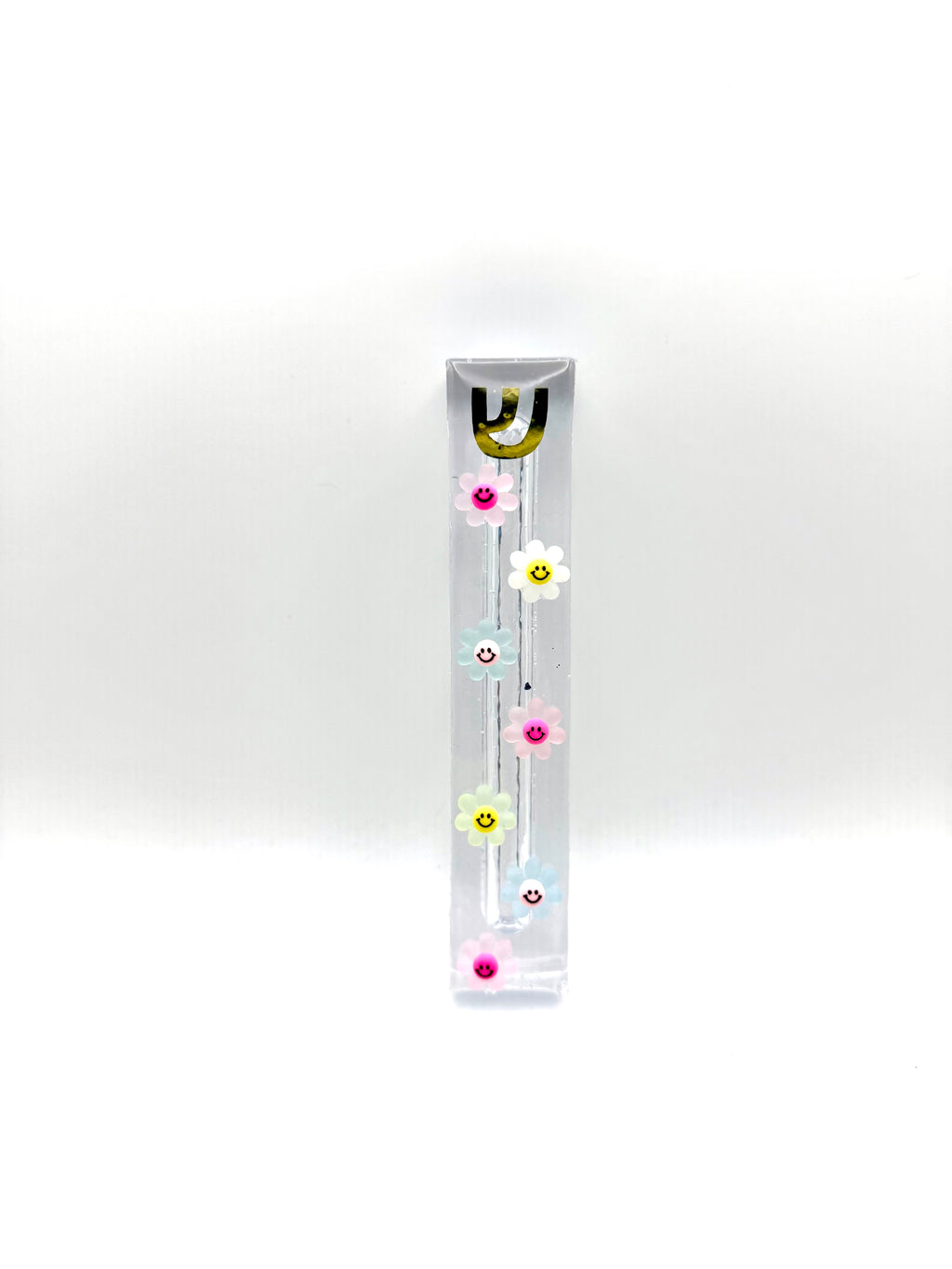 Flower Smiley Face Mezuzah