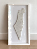 Large Crystal Beaded Israel Map 38” x 19”