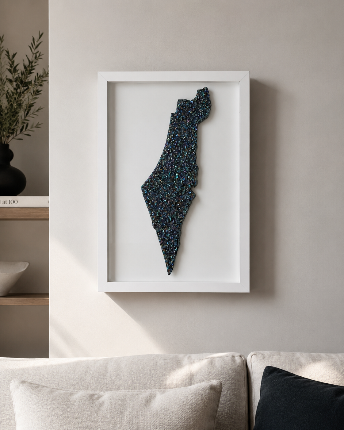 Broken Glass Israel Map