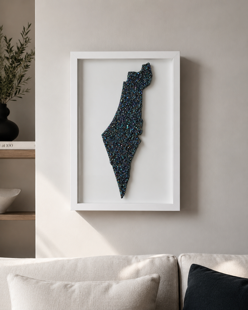 Broken Glass Israel Map