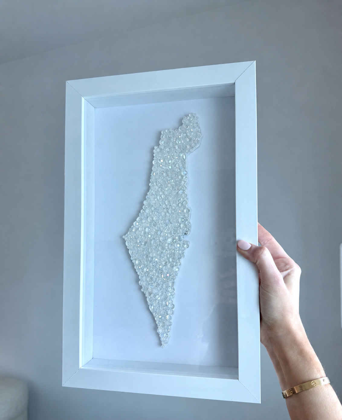 Crystal Beaded Israel Map