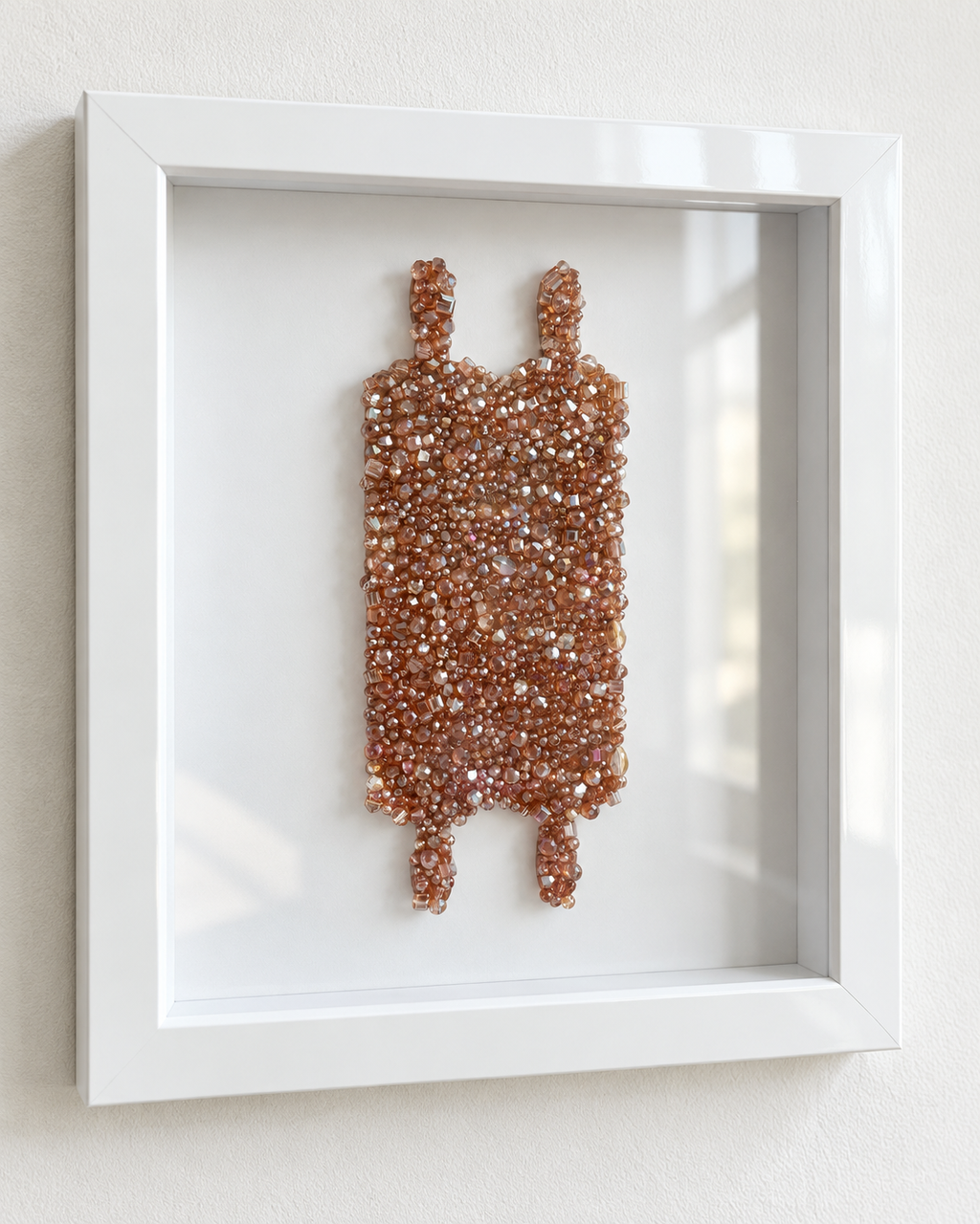 Gold Torah Beaded Shadow Box