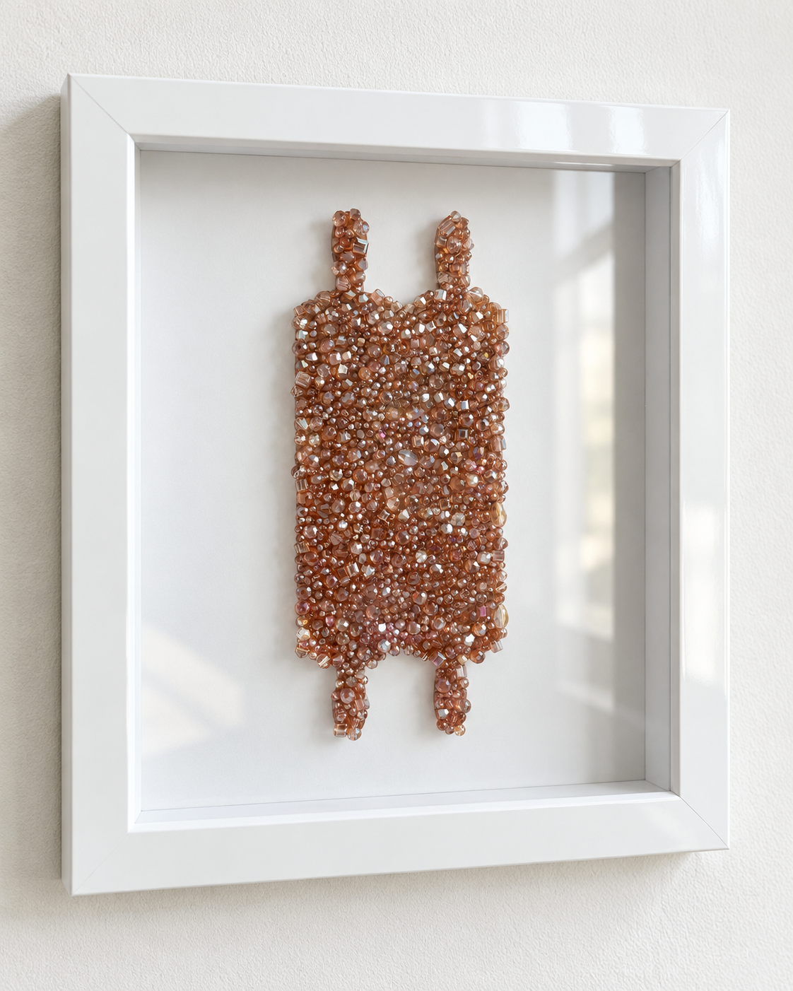Gold Torah Beaded Shadow Box