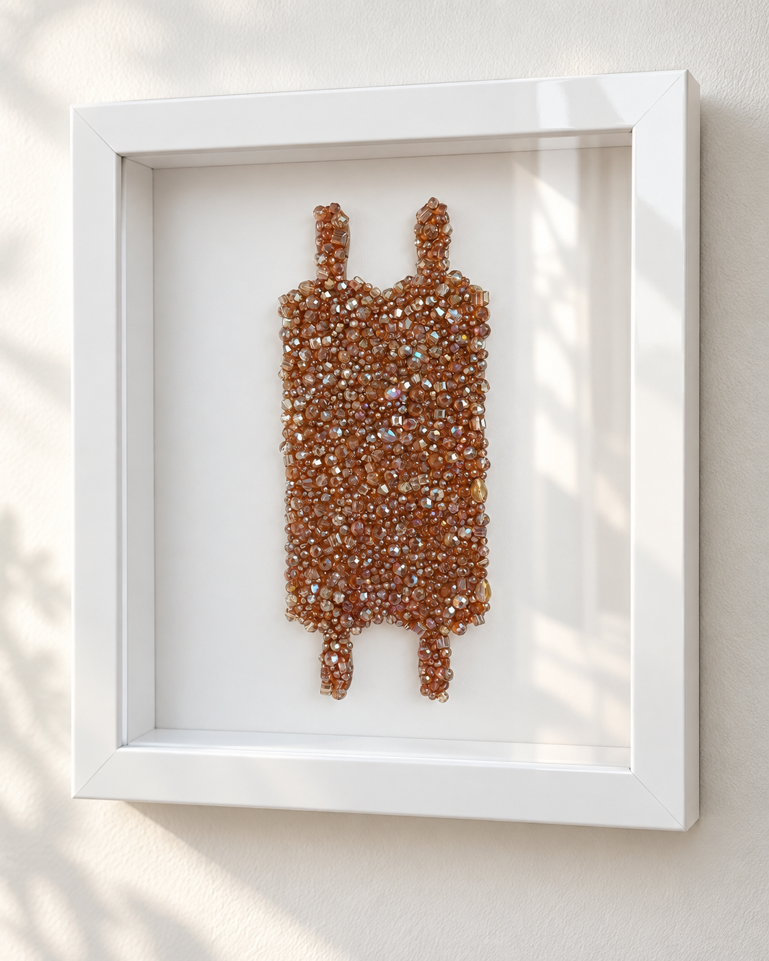 Gold Torah Beaded Shadow Box