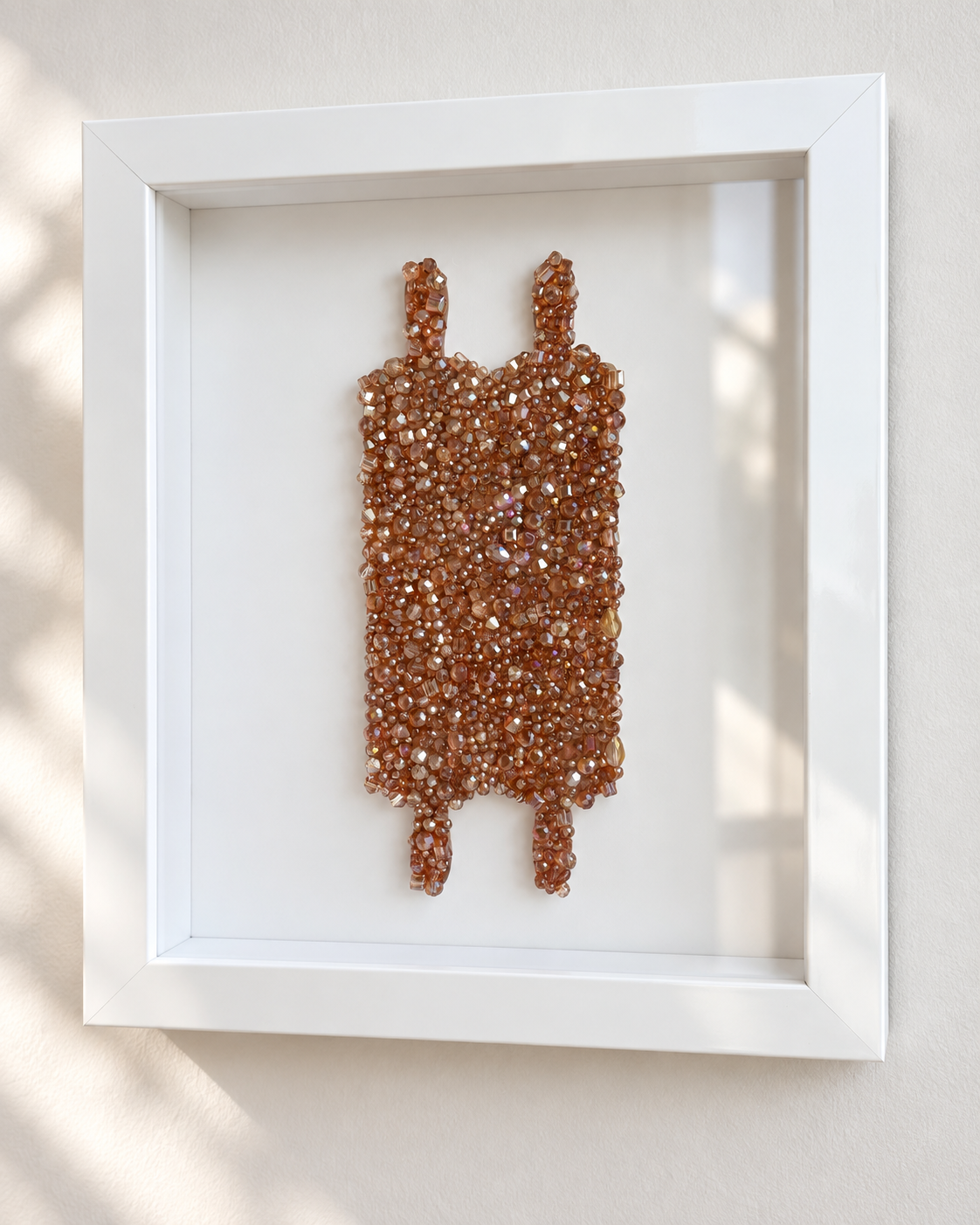 Gold Torah Beaded Shadow Box