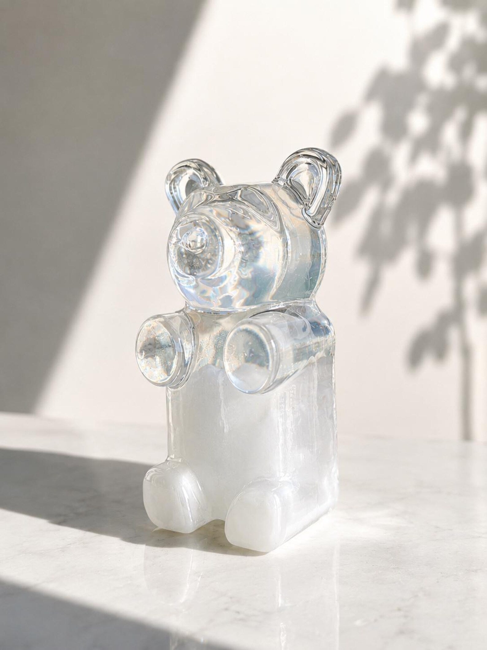 Giant Clear White Transluscent Epoxy Resin Gummy Bear 7”