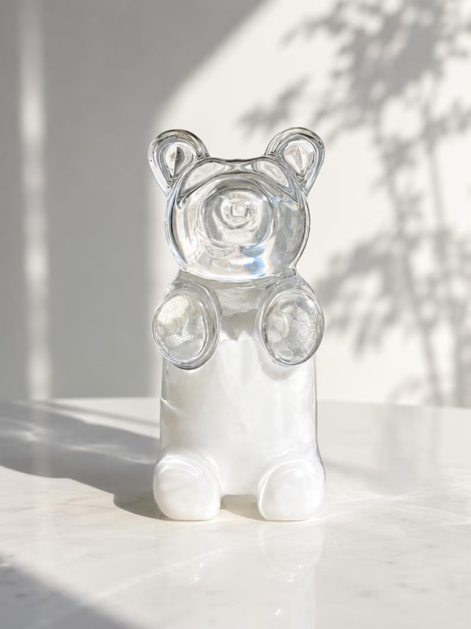Giant Clear White Transluscent Epoxy Resin Gummy Bear 7”