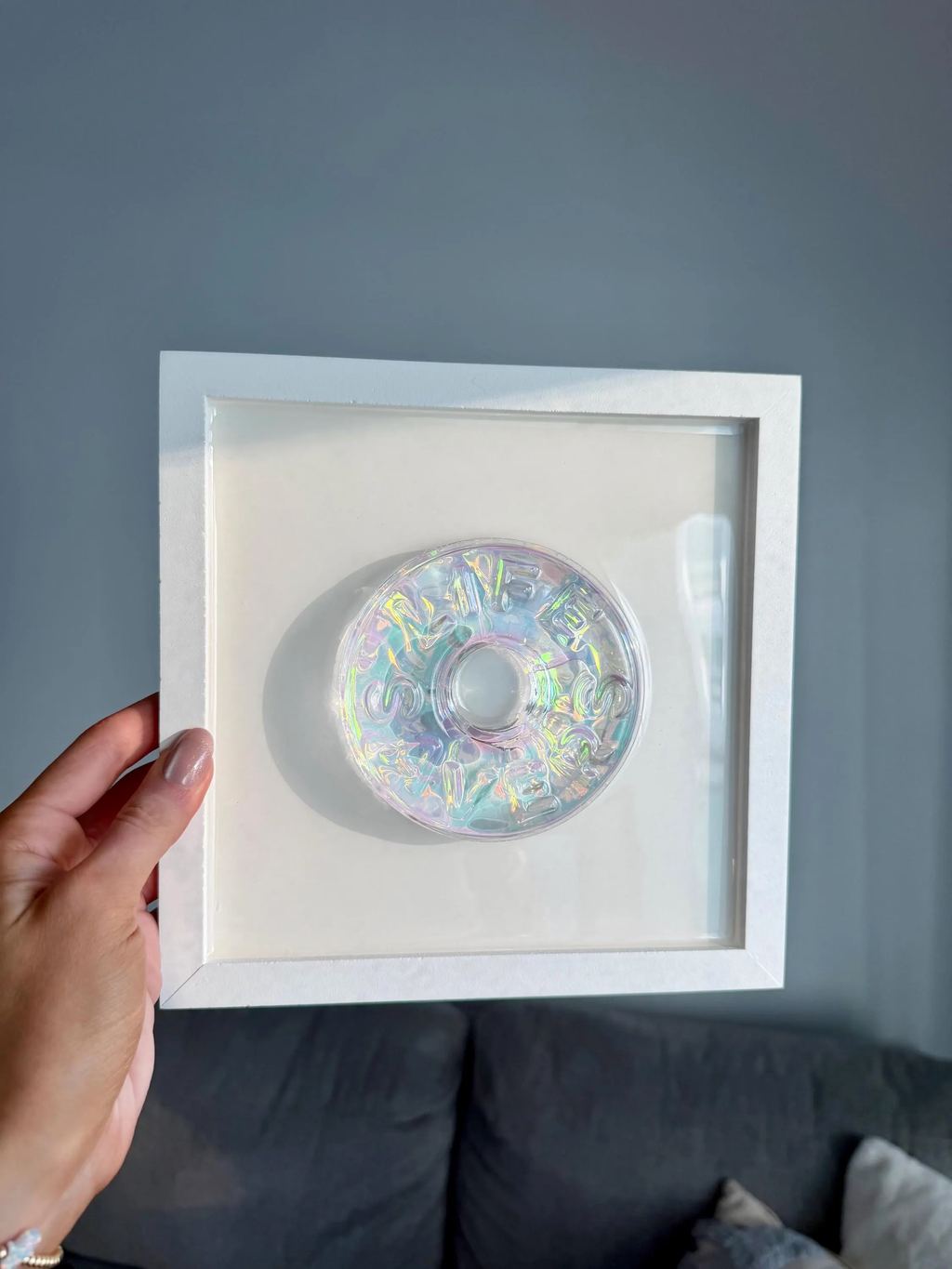 Iridescent Clear Candy Wall Art, Life Saver, 3D Pop Art