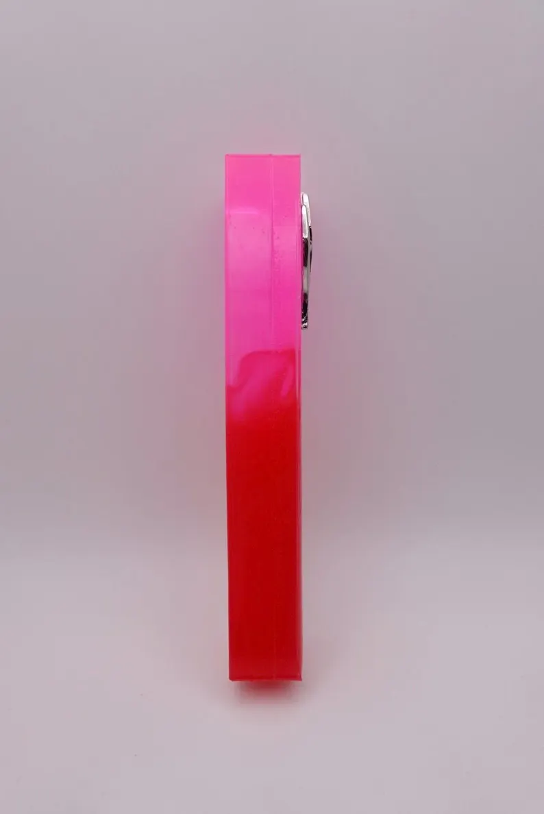 Pink & Red Gradient Resin Mezuzah