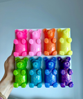 Glitter Rainbow Gummy Bear Resin Wall Hanging, 3D Pop Art