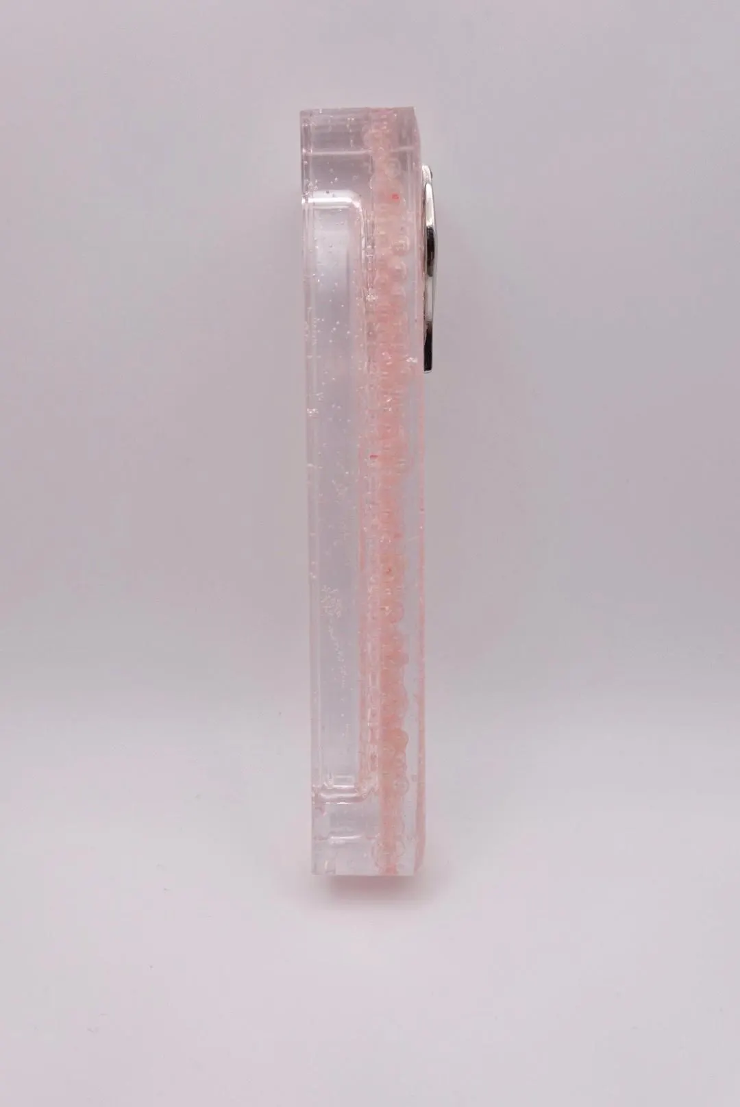Pink Bubble Glass Beads Epoxy Resin Mezuzah