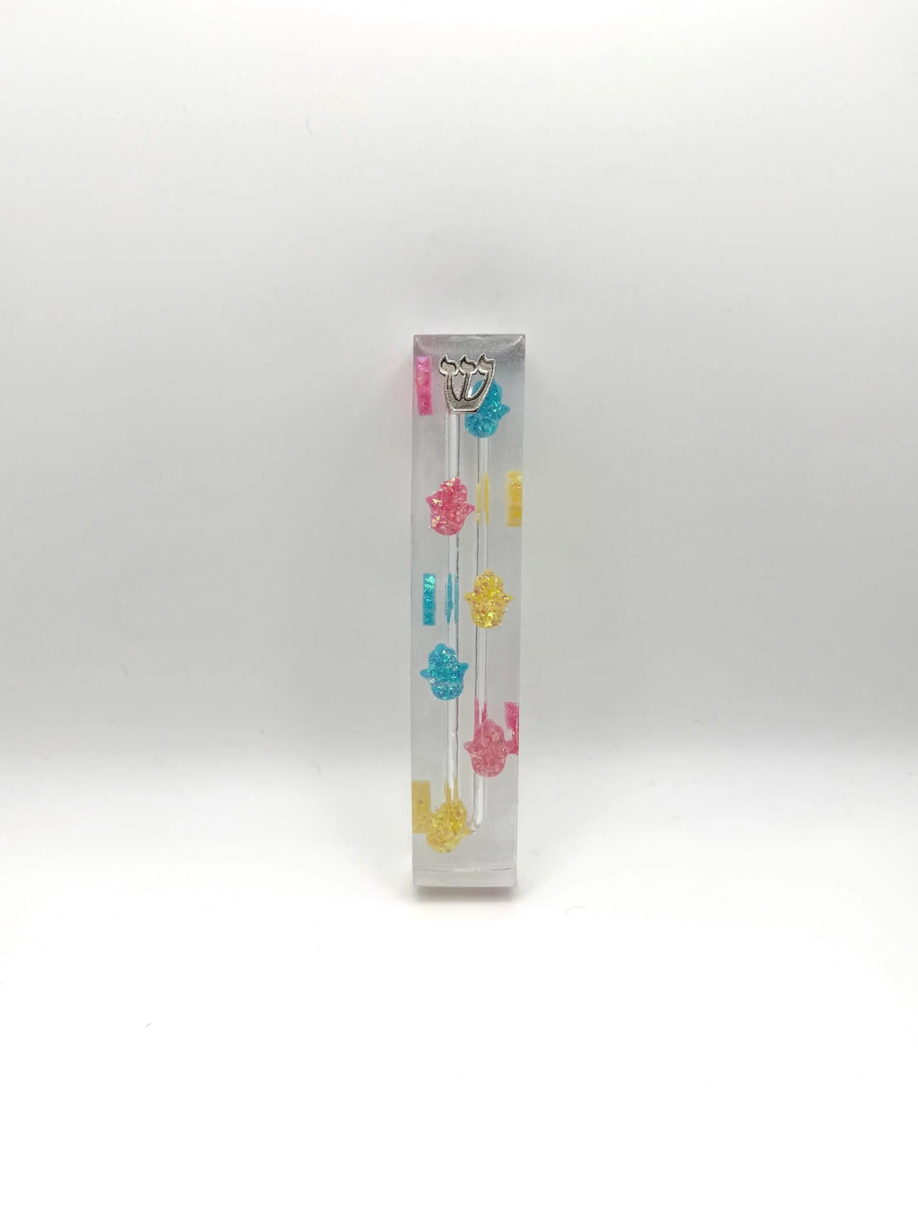 Colorful Opal Epoxy Resin Mezuzah