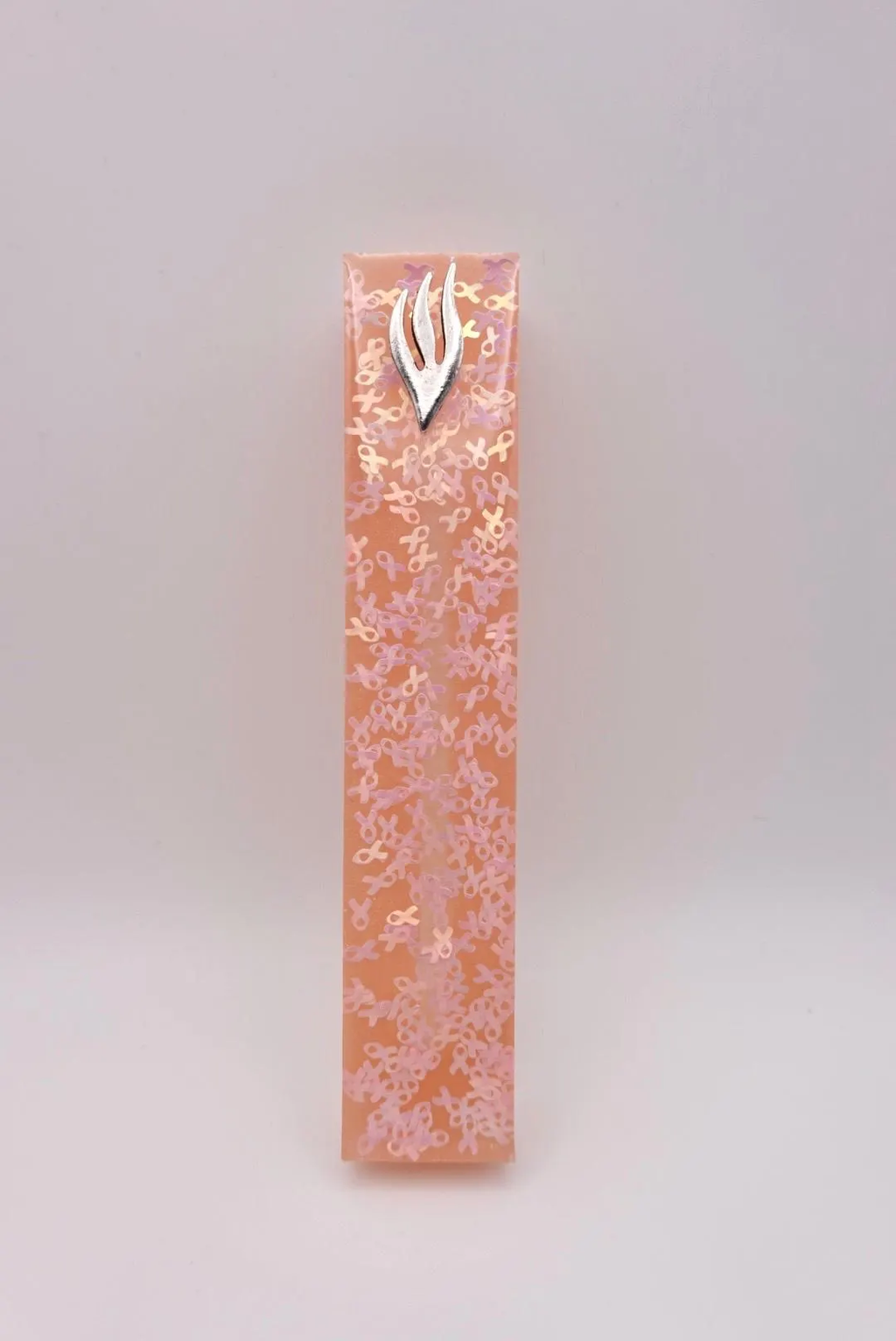 Breast Cancer Awareness Ribbons Epoxy Resin Mezuzah