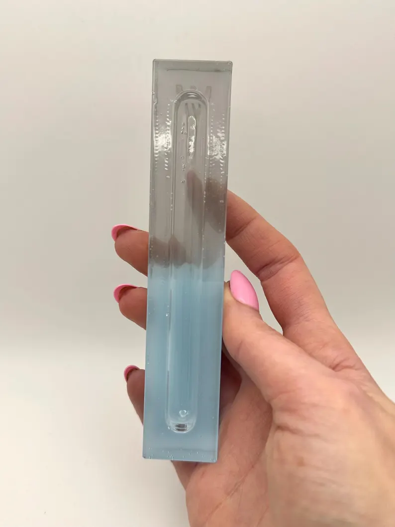Modern Blue & Gray Epoxy Resin Mezuzah