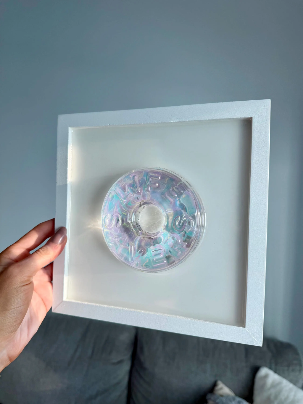 Iridescent Clear Candy Wall Art, Life Saver, 3D Pop Art
