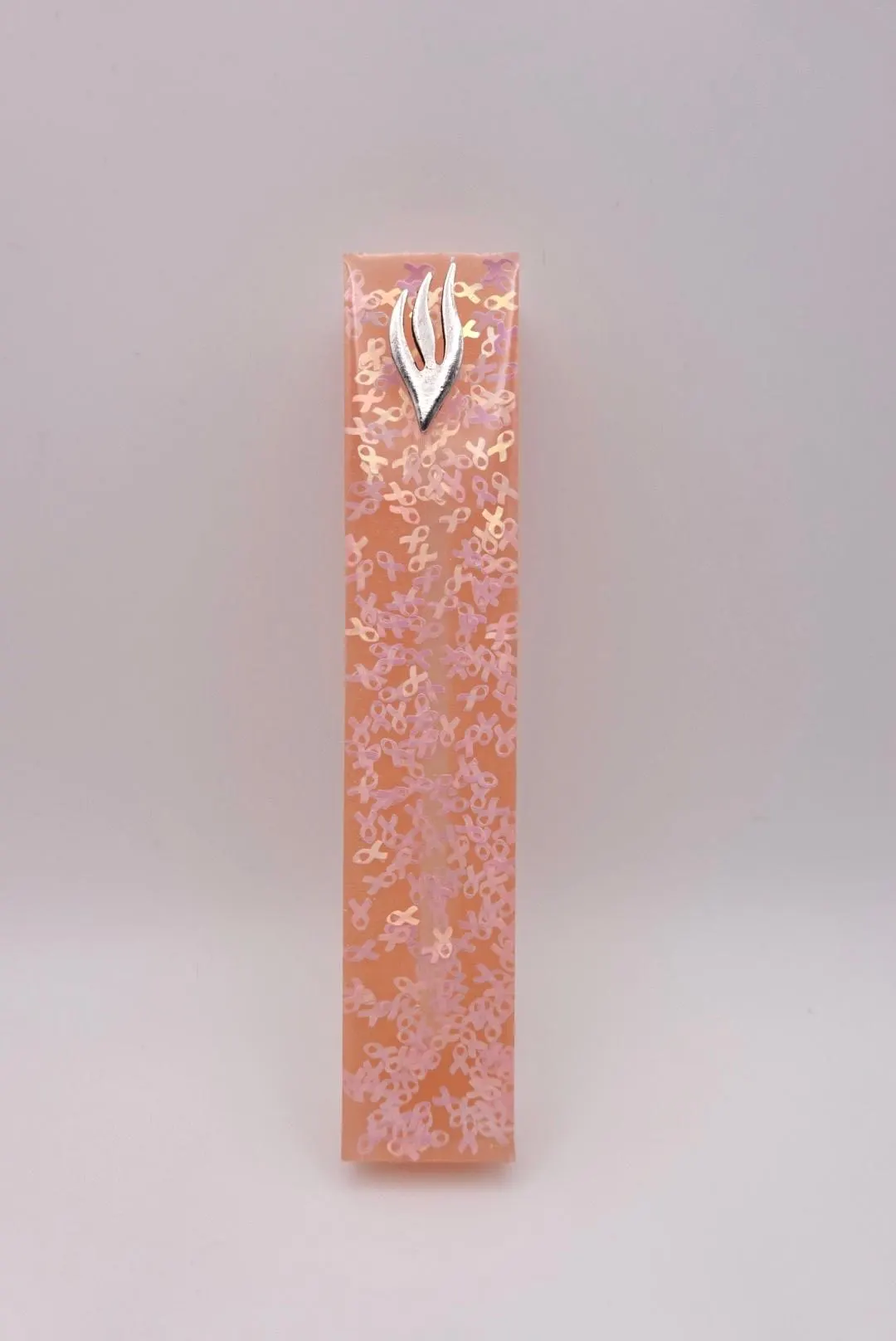 Breast Cancer Awareness Ribbons Epoxy Resin Mezuzah