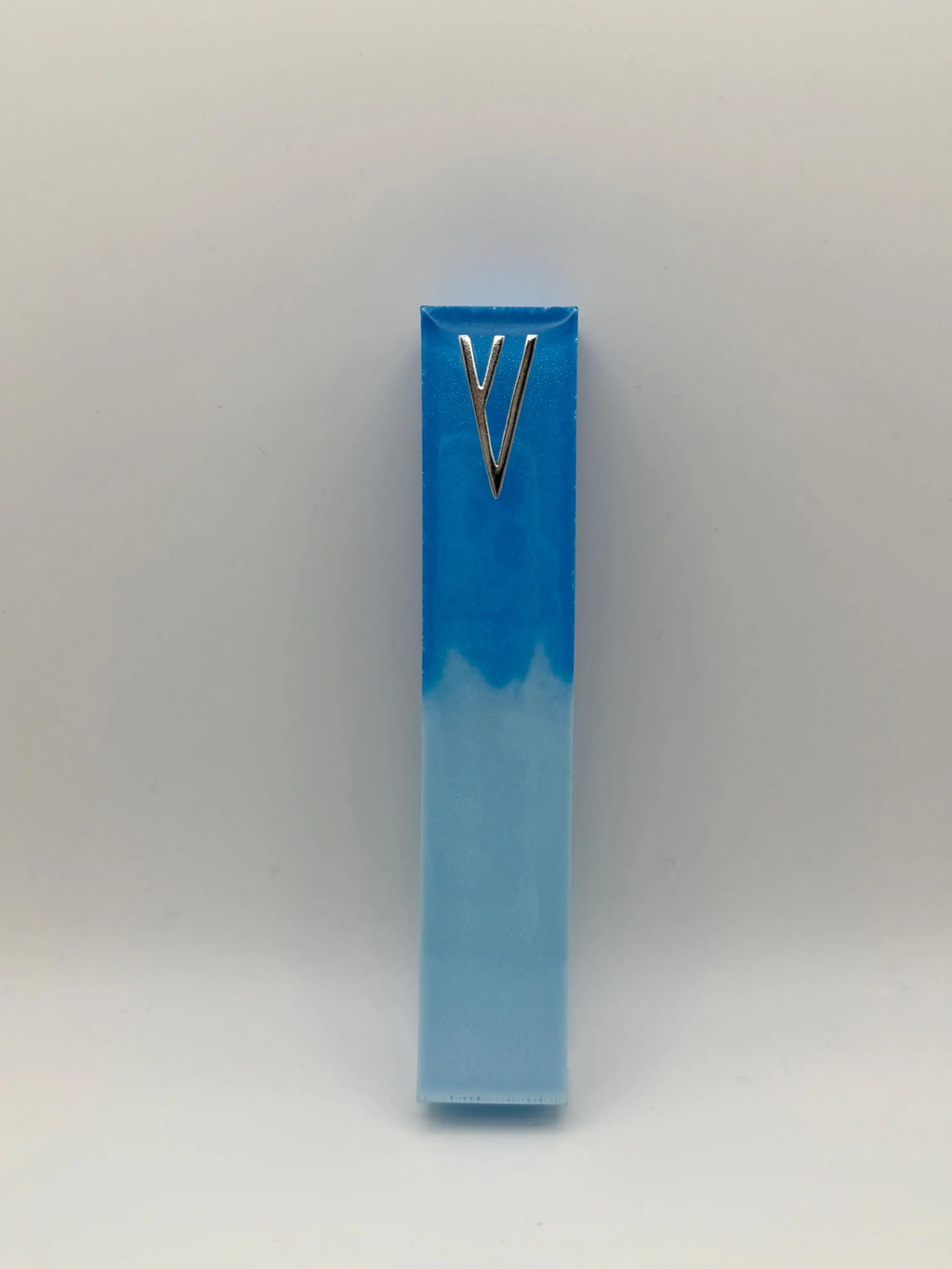 Modern Blue Epoxy Resin Mezuzah