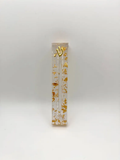 Gold Leaf Flakes Resin Mezuzah