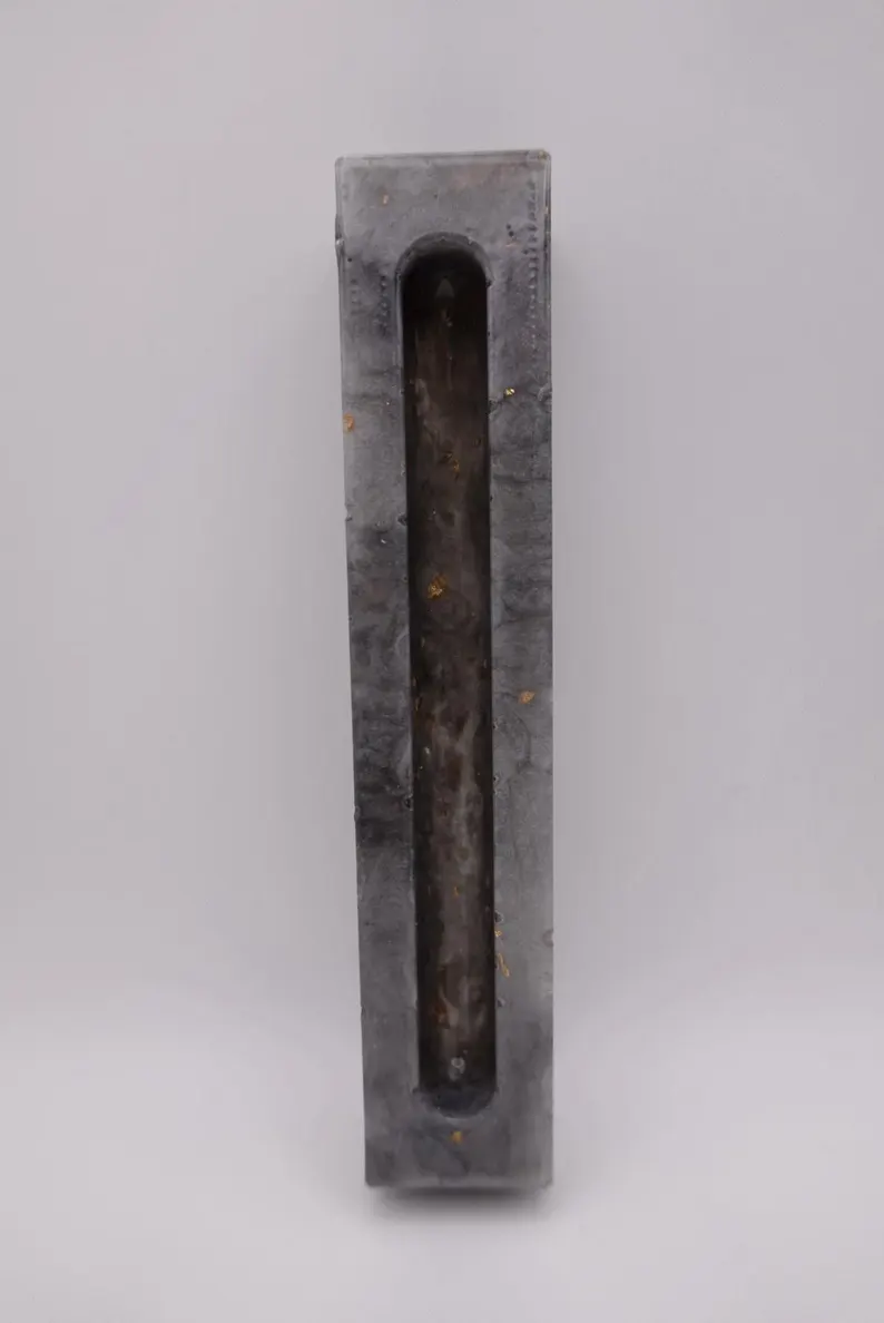 Modern Black and Gold Epoxy Resin Mezuzah