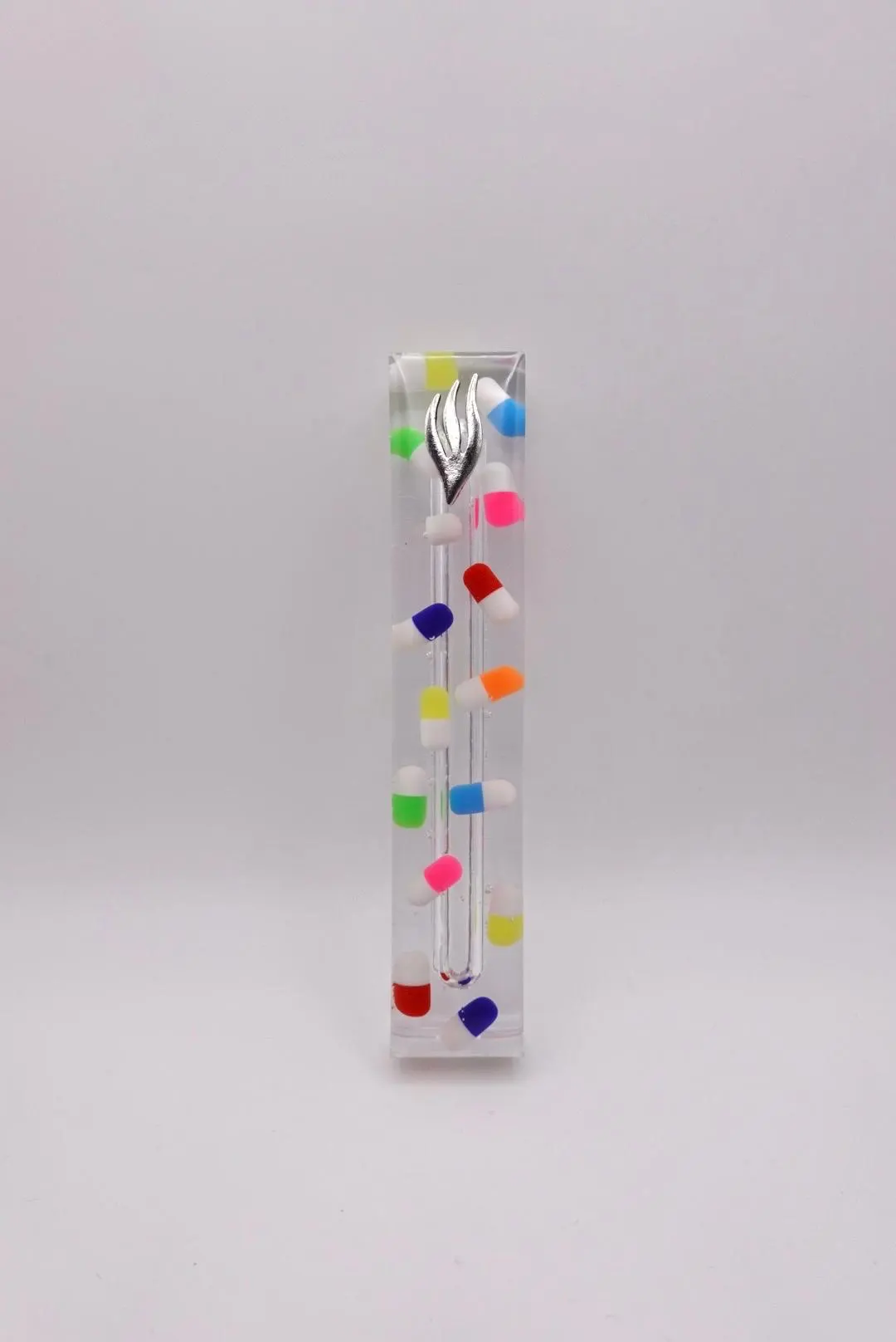 Fake Pills Capsules Epoxy Resin Mezuzah