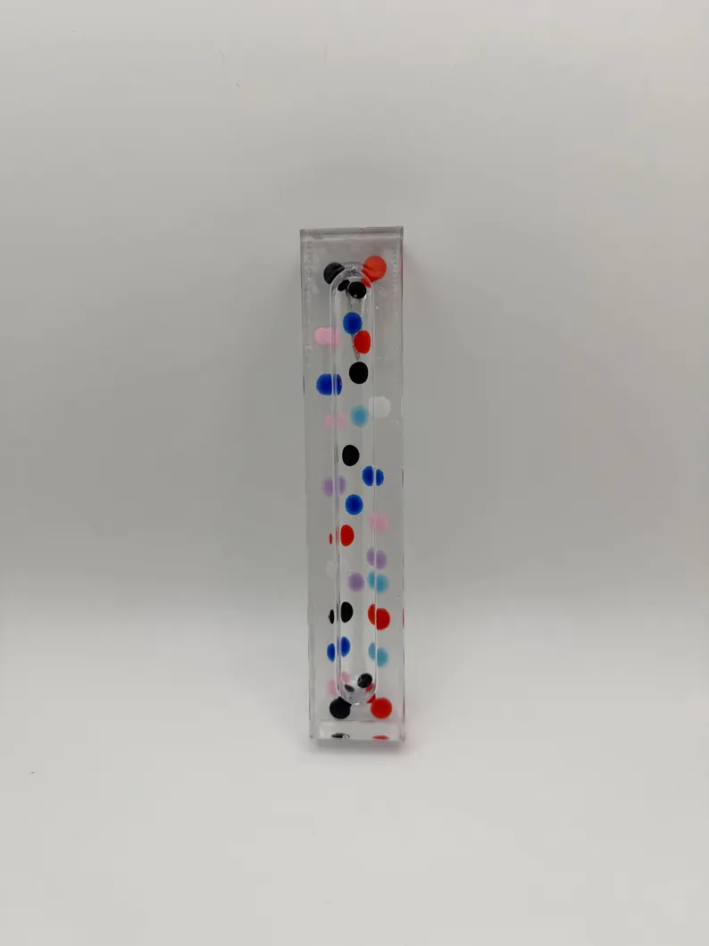 Evil Eye Epoxy Resin Mezuzah