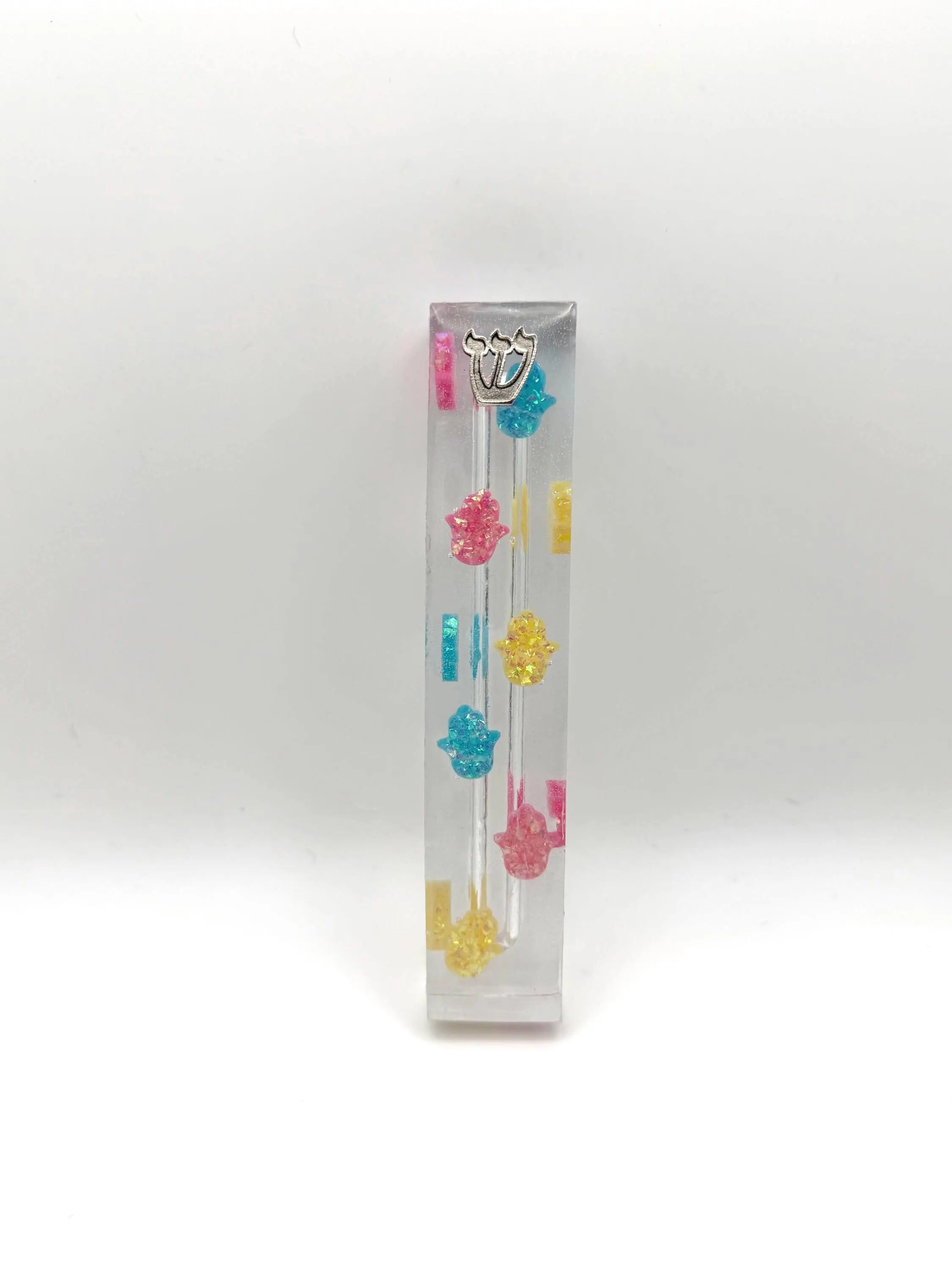 Colorful Opal Epoxy Resin Mezuzah