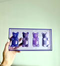 Gummy Bear Wall Acrylic Wall Art, 3D Purple Resin Bears