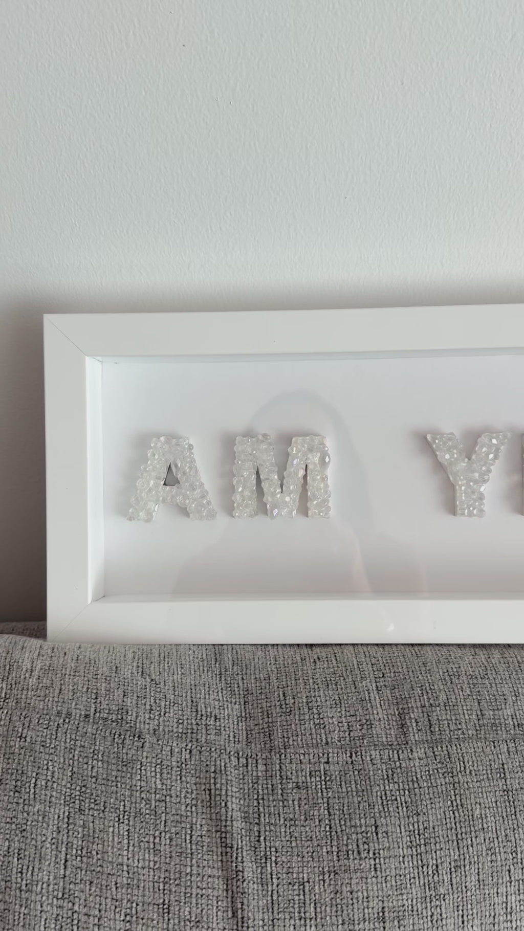 Am Yisrael Chai Glass Beaded Wall Art 33.5” x 7.5”